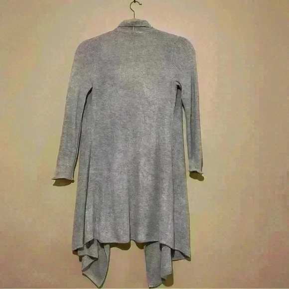 WHITE HOUSE BLACK MARKET Open Style Silver Knit Cardigan Sweater Women's Size M - Picture 2 of 9